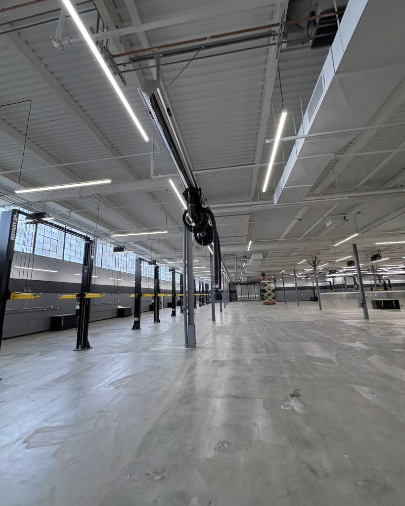 12,000 POUND CAR LIFTS AND EXHAUST EXTRACTION SYSTEM